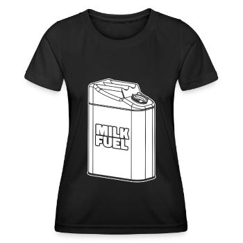 Cow Milk Milk Truck - Women's Functional T-Shirt - black - Front - AI Model Female 172 light (172cm)