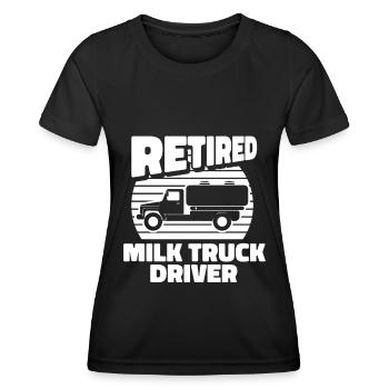 Cow Milk Milk Truck - Women's Functional T-Shirt - black - Front - AI Model Female 172 light (172cm)