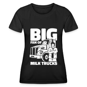 Cow Milk Milk Truck - Women's Functional T-Shirt - black - Front - AI Model Female 172 light (172cm)