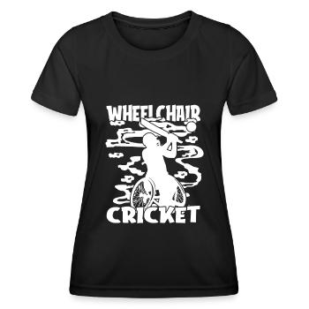 Cricket - Frauen Funktions-T-Shirt - Schwarz - Vorne - AI Model Female 172 light (172cm)