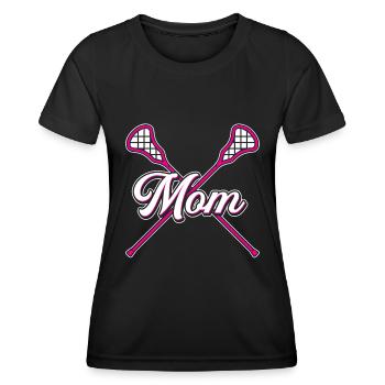 Lacrosse Mom Lacrosse Mom - T-shirt sport Femme - noir - Devant - AI Model Female 172 light (172cm)