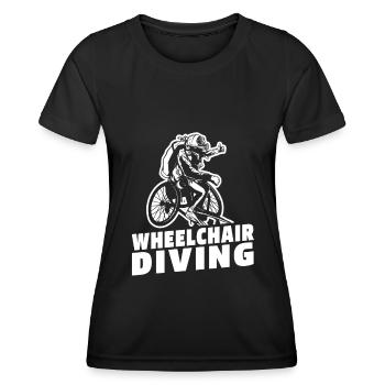 Plongeur plongeur - T-shirt sport Femme - noir - Devant - AI Model Female 172 light (172cm)