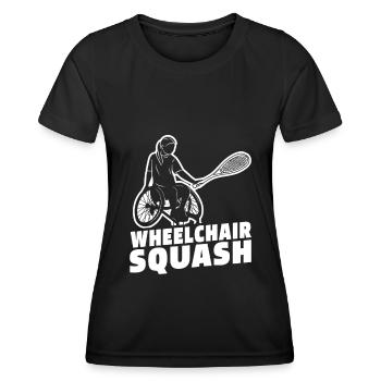 Squash - Frauen Funktions-T-Shirt - Schwarz - Vorne - AI Model Female 172 light (172cm)