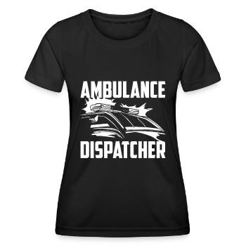 Centre d’opérations du centre de contrôle des appels d’urgence - T-shirt sport Femme - noir - Devant - AI Model Female 172 light (172cm)