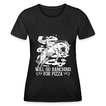 Rodeo Cowboy Ranch Cowboy - Frauen Funktions-T-Shirt - Schwarz - Vorne - AI Model Female 172 light (172cm)