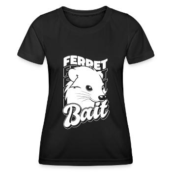 Putois furet - T-shirt sport Femme - noir - Devant - AI Model Female 172 light (172cm)