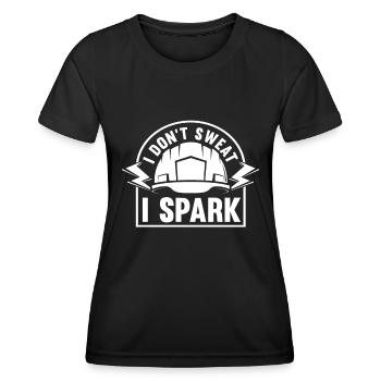 Électricien Électronicien Électricien Electricien de construction - T-shirt sport Femme - noir - Devant - AI Model Female 172 light (172cm)