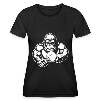Table tennis Ping-pong - Women's Functional T-Shirt - black - Front - AI Model Female 172 light (172cm)