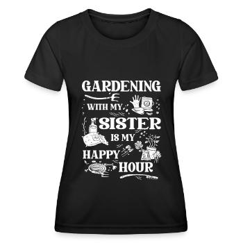 Jardinier amateur jardinier jardinier - T-shirt sport Femme - noir - Devant - AI Model Female 172 light (172cm)