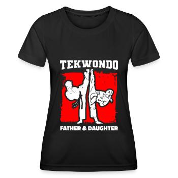 Taekwondo Père Taekwondo - T-shirt sport Femme - noir - Devant - AI Model Female 172 light (172cm)