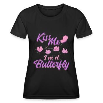 Hobbygärtner Garten Monarch - Frauen Funktions-T-Shirt - Schwarz - Vorne - AI Model Female 172 light (172cm)