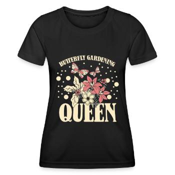 Hobbygärtner Garten Monarch - Frauen Funktions-T-Shirt - Schwarz - Vorne - AI Model Female 172 light (172cm)