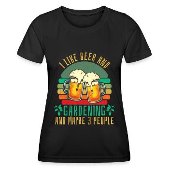 Hobby Gardener Garden Garden Beer - Women's Functional T-Shirt - black - Front - AI Model Female 172 light (172cm)