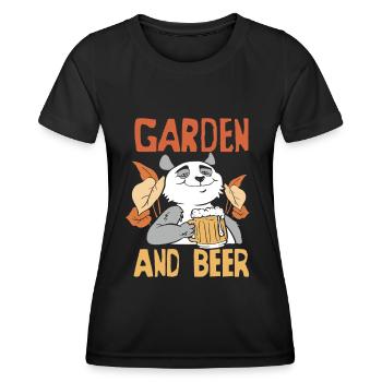 Hobby Gardener Garden Panda Garden Bière - T-shirt sport Femme - noir - Devant - AI Model Female 172 light (172cm)