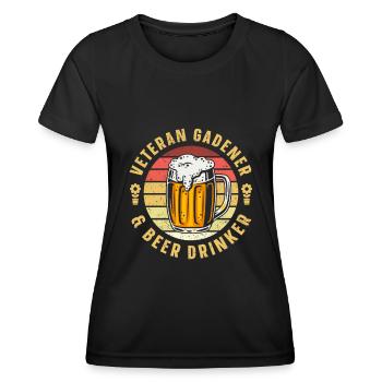 Hobby Gardener Garden Funny Garden Beer - Women's Functional T-Shirt - black - Front - AI Model Female 172 light (172cm)