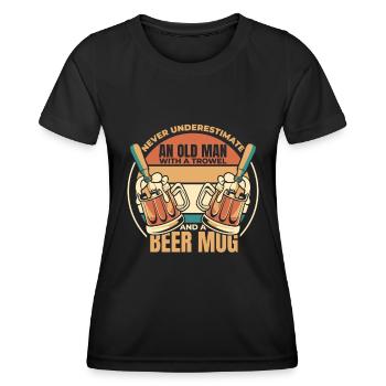 Hobby Gardener Garden Funny Garden Bière - T-shirt sport Femme - noir - Devant - AI Model Female 172 light (172cm)