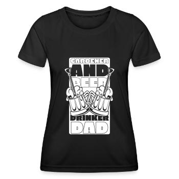 Hobby jardinier jardin bière de jardin - T-shirt sport Femme - noir - Devant - AI Model Female 172 light (172cm)