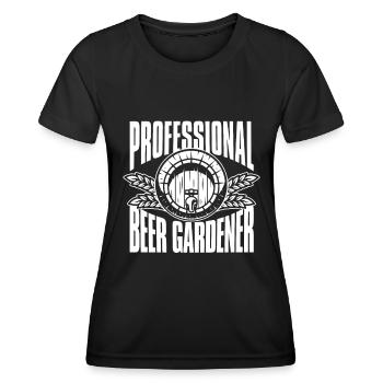 Hobby gardener garden garden beer - Women's Functional T-Shirt - black - Front - AI Model Female 172 light (172cm)