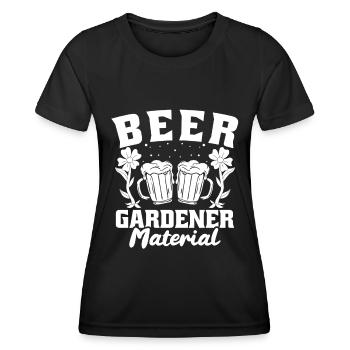 Hobby Gardener Garden Funny Garden Beer - Women's Functional T-Shirt - black - Front - AI Model Female 172 light (172cm)