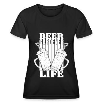 Hobby jardinier jardin bière de jardin - T-shirt sport Femme - noir - Devant - AI Model Female 172 light (172cm)
