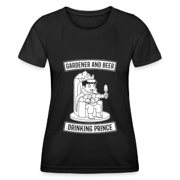 Hobby Gardener Garden Funny Garden Beer - Women's Functional T-Shirt - black - Front - AI Model Female 172 light (172cm)