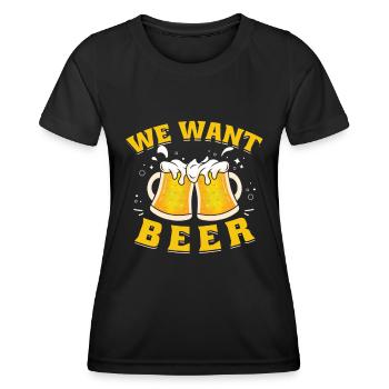 Hobby Gardener Garden Funny Garden Beer - Women's Functional T-Shirt - black - Front - AI Model Female 172 light (172cm)