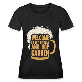 Hobby Gardener Garden Funny Garden Beer - Women's Functional T-Shirt - black - Front - AI Model Female 172 light (172cm)