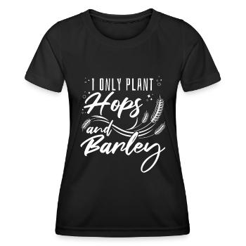 Hobby jardinier houblon de jardin bière de jardin - T-shirt sport Femme - noir - Devant - AI Model Female 172 light (172cm)