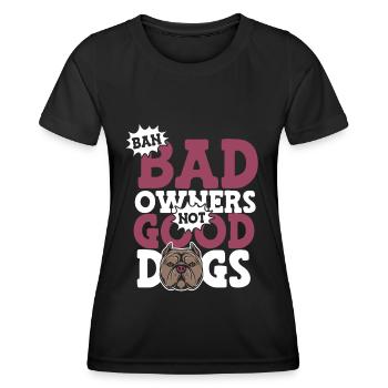Pitbull Pitbull Interdiction - T-shirt sport Femme - noir - Devant - AI Model Female 172 light (172cm)