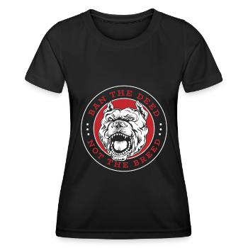 Pitbull Pitbull Interdiction - T-shirt sport Femme - noir - Devant - AI Model Female 172 light (172cm)