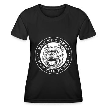 Pitbull Pitbull Interdiction - T-shirt sport Femme - noir - Devant - AI Model Female 172 light (172cm)