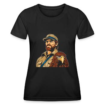 Gardien de zoo Gardien de zoo - T-shirt sport Femme - noir - Devant - AI Model Female 172 light (172cm)