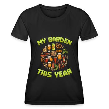 Hobby gardener garden garden beer - Women's Functional T-Shirt - black - Front - AI Model Female 172 light (172cm)