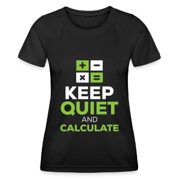 Physique Physicien Calculatrice Physique quantique - T-shirt sport Femme - noir - Devant - AI Model Female 172 light (172cm)