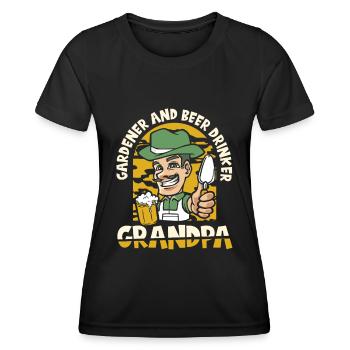 Hobby Gardener Garden Funny Garden Beer - Women's Functional T-Shirt - black - Front - AI Model Female 172 light (172cm)