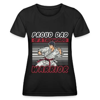 Taekwondo Taekwondo Vater - Frauen Funktions-T-Shirt - Schwarz - Vorne - AI Model Female 172 light (172cm)