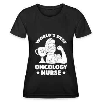 Krankenschwester Onkologische Krankenschwester - Frauen Funktions-T-Shirt - Schwarz - Vorne - AI Model Female 172 light (172cm)