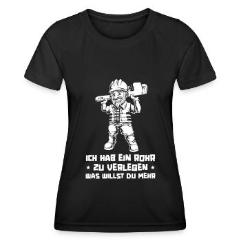 Constructeurs de pipelines - T-shirt sport Femme - noir - Devant - AI Model Female 172 light (172cm)