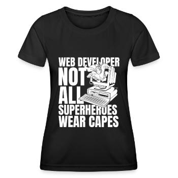 Web Developer Web Developer - Women's Functional T-Shirt - black - Front - AI Model Female 172 light (172cm)