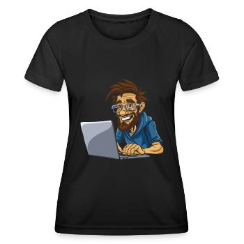 Analyste de données en science des données - T-shirt sport Femme - noir - Devant - AI Model Female 172 light (172cm)