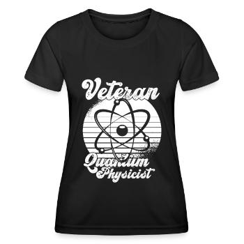 Physique Physicien vétéran de la physique quantique - T-shirt sport Femme - noir - Devant - AI Model Female 172 light (172cm)
