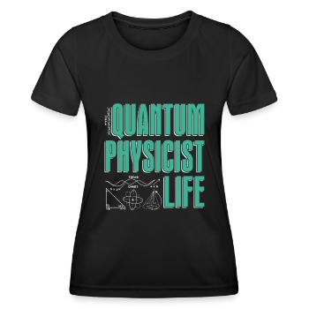 Physique Calculs Physique Physique quantique - T-shirt sport Femme - noir - Devant - AI Model Female 172 light (172cm)