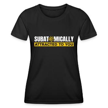 Physics Phyker Lustig Quantum Physics - Women's Functional T-Shirt - black - Front - AI Model Female 172 light (172cm)