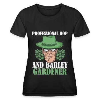 Hobby gardener garden garden beer - Women's Functional T-Shirt - black - Front - AI Model Female 172 light (172cm)