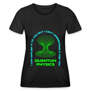 Physique Physiciens Physique quantique - T-shirt sport Femme - noir - Devant - AI Model Female 172 light (172cm)
