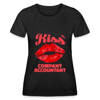 Comptable Conseiller fiscal Lèvres - T-shirt sport Femme - noir - Devant - AI Model Female 172 light (172cm)