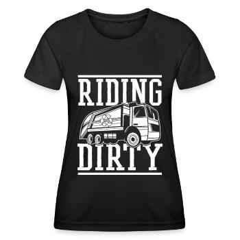 Truck Driver Trucker Truck Driver Driver - Women's Functional T-Shirt - black - Front - AI Model Female 172 light (172cm)