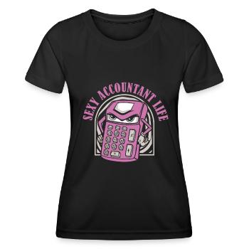 Accountant Tax Advisor Humor Sexy Accountant - Women's Functional T-Shirt - black - Front - AI Model Female 172 light (172cm)