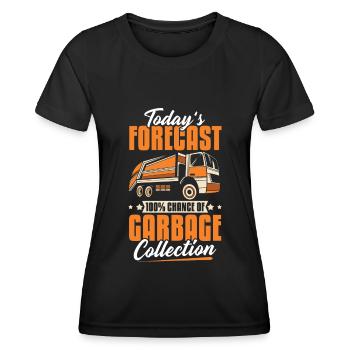 Lkw Fahrer Trucker Lastwagenfahrer Vorhersage - Frauen Funktions-T-Shirt - Schwarz - Vorne - AI Model Female 172 light (172cm)