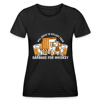 Lkw Fahrer Trucker Lastwagenfahrer Whiskey - Frauen Funktions-T-Shirt - Schwarz - Vorne - AI Model Female 172 light (172cm)